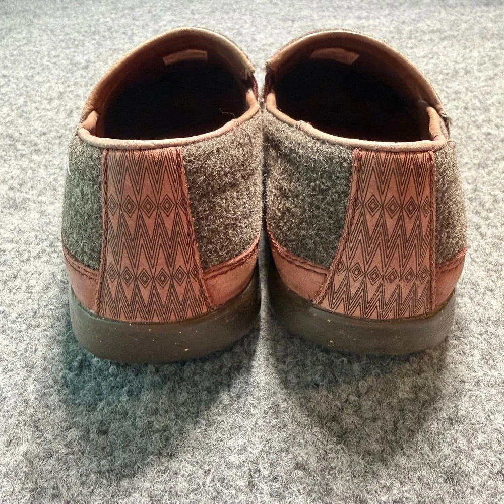 CHACO BAKER CHOCOLATE Wool Leather Slip On Loafers Shoes Womens 8.5